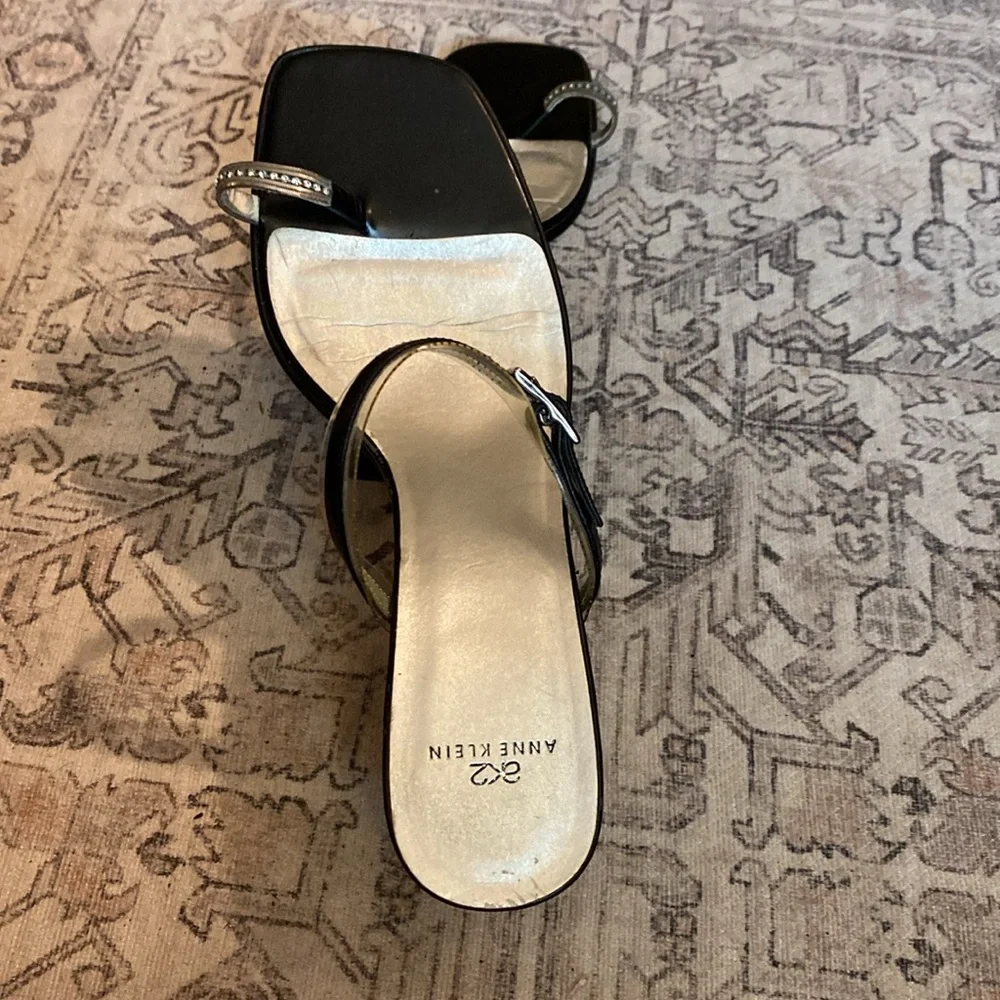 AnneKlein towering ,strap sandal